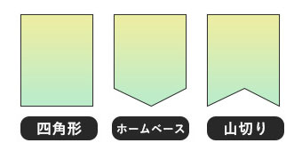 四角形/ホームベース/山切り